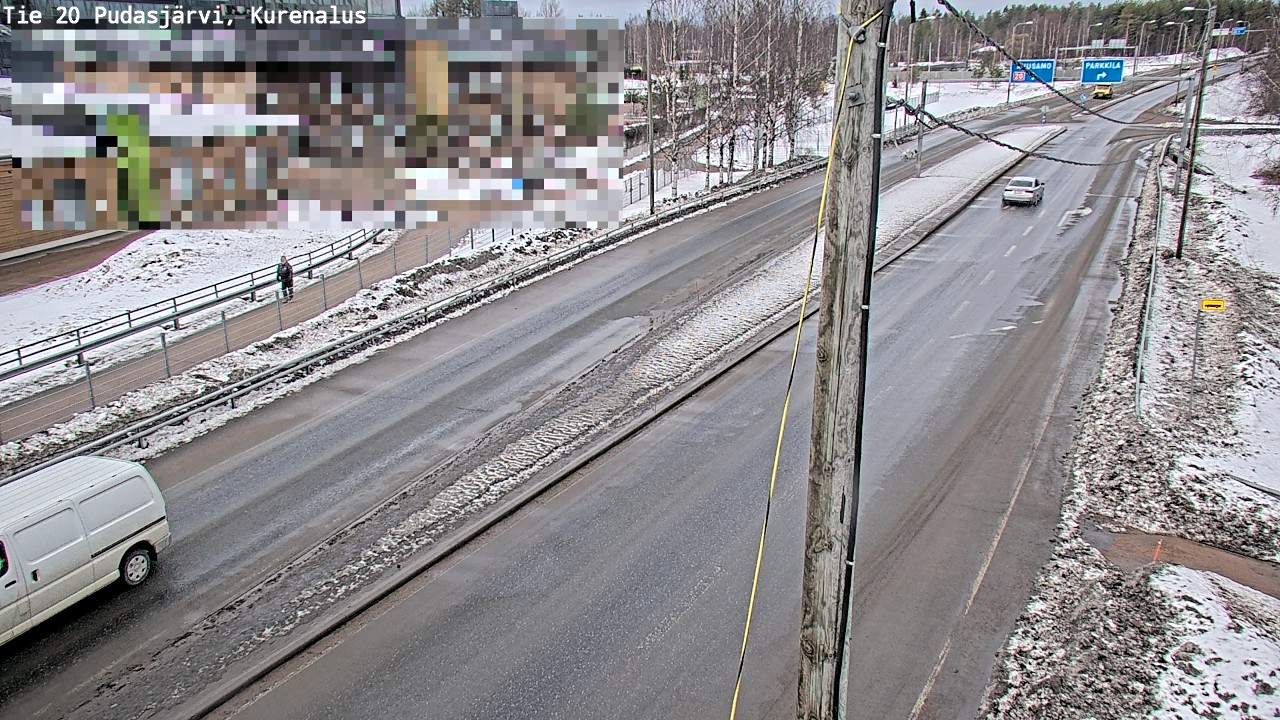 Weather Camera Image Road 20 Pudasjärvi, Kurenalus, Pudasjärvi, Pohjois-Pohjanmaa