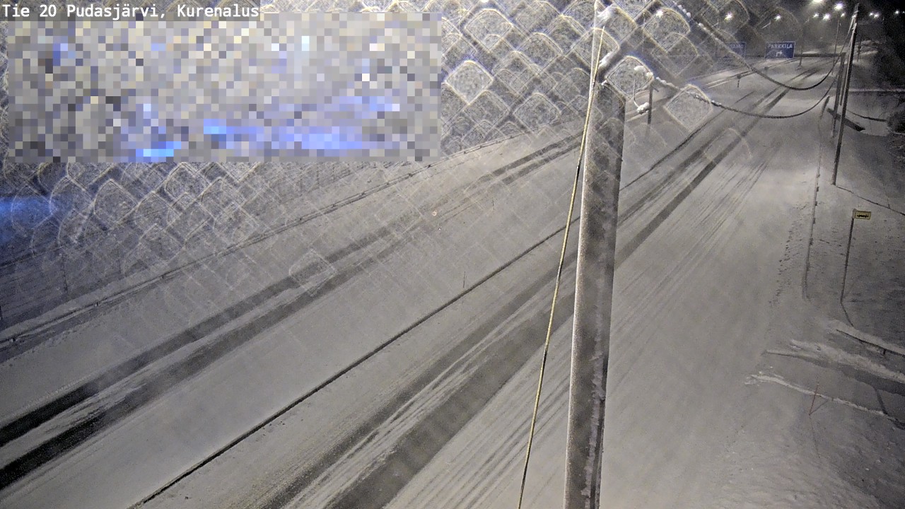 Weather Camera Image Road 20 Pudasjärvi, Kurenalus, Pudasjärvi, Pohjois-Pohjanmaa