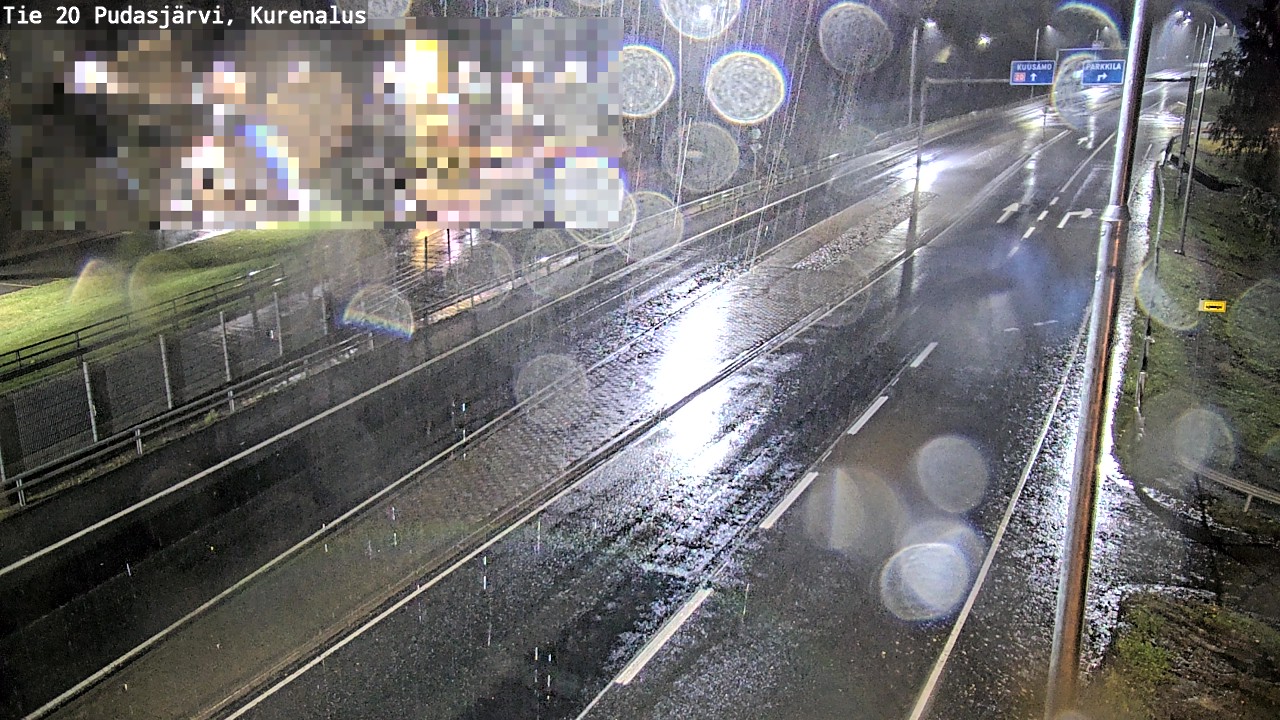 Weather Camera Image Väg 20Pudasjärvi, Kurenalus, Pudasjärvi, Pohjois-Pohjanmaa