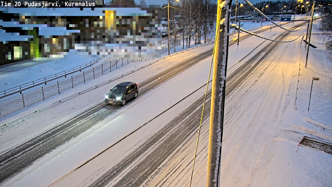 Weather Camera Image Road 20 Pudasjärvi, Kurenalus, Pudasjärvi, Pohjois-Pohjanmaa