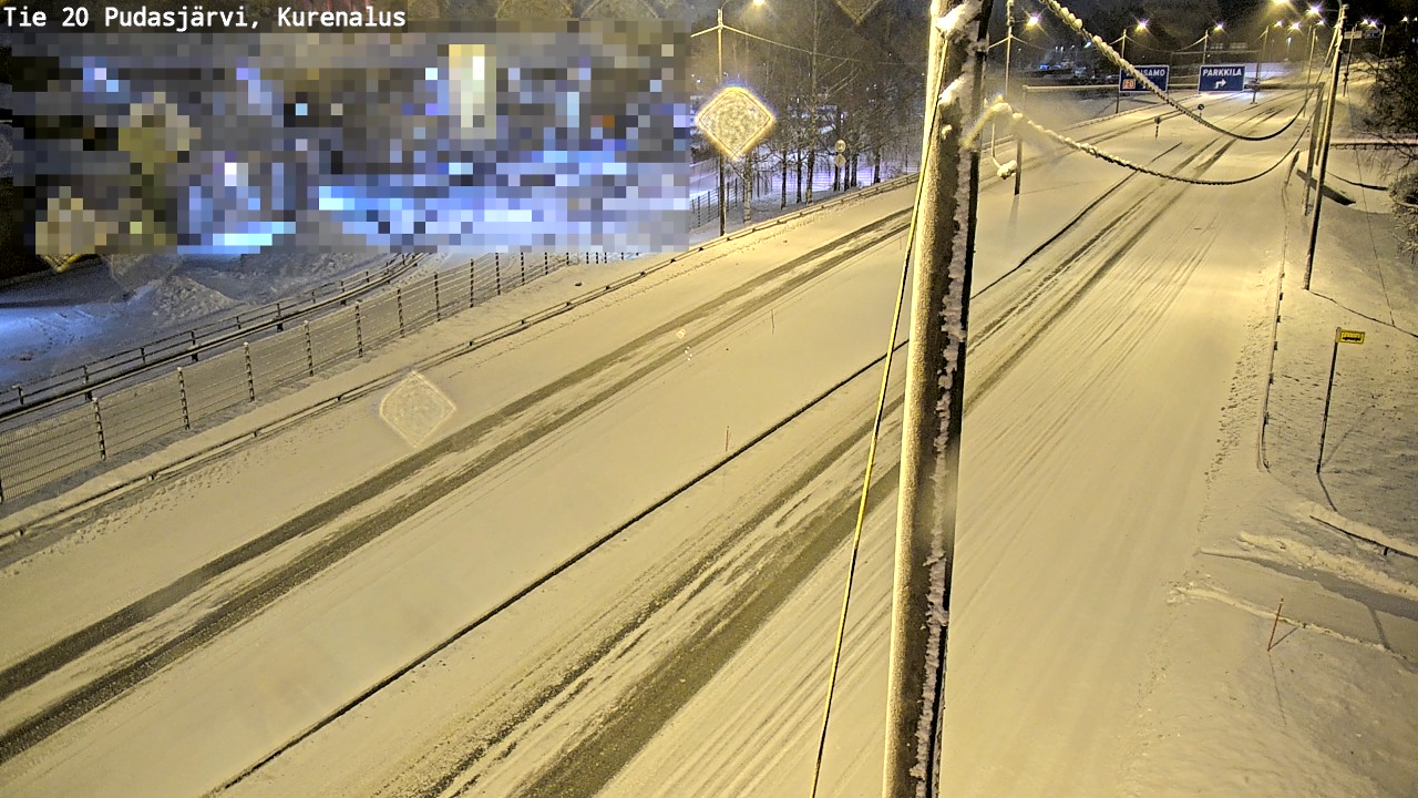 Weather Camera Image Road 20 Pudasjärvi, Kurenalus, Pudasjärvi, Pohjois-Pohjanmaa