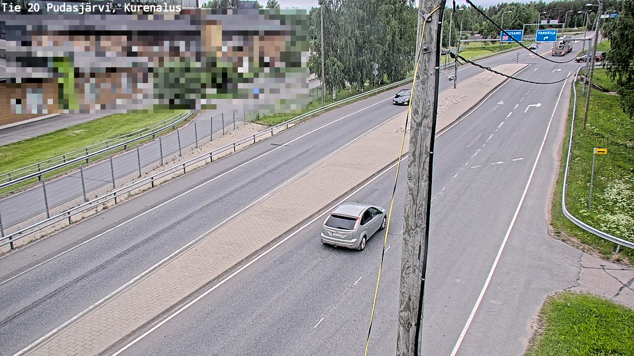 Weather Camera Image Road 20 Pudasjärvi, Kurenalus, Pudasjärvi, Pohjois-Pohjanmaa