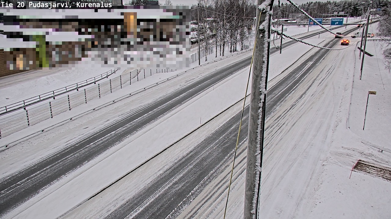 Weather Camera Image Road 20 Pudasjärvi, Kurenalus, Pudasjärvi, Pohjois-Pohjanmaa