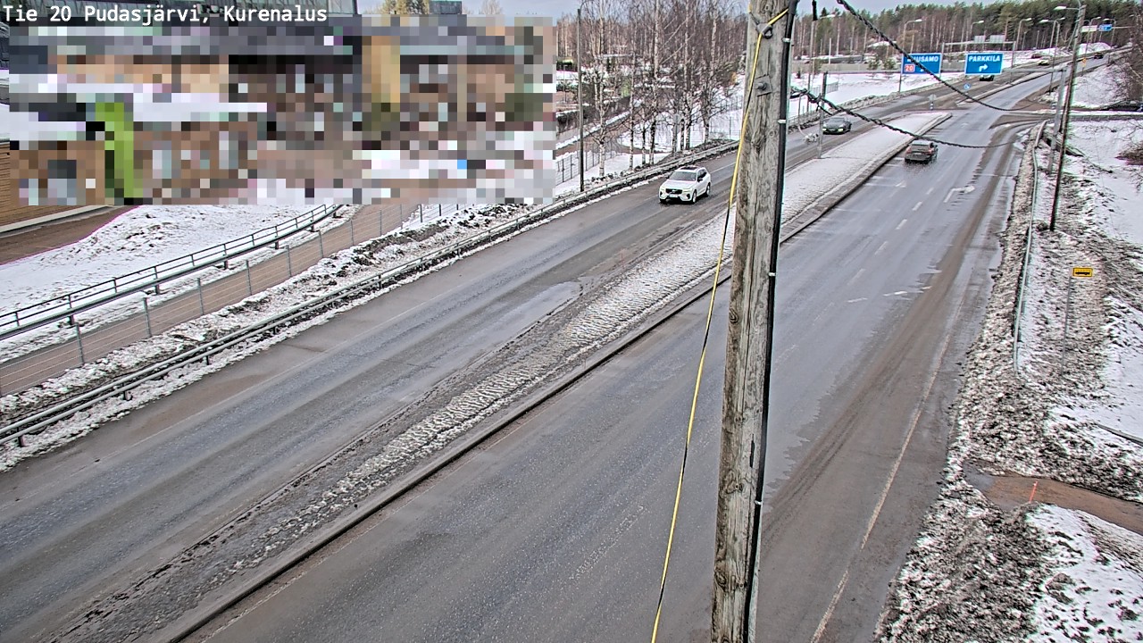 Weather Camera Image Road 20 Pudasjärvi, Kurenalus, Pudasjärvi, Pohjois-Pohjanmaa