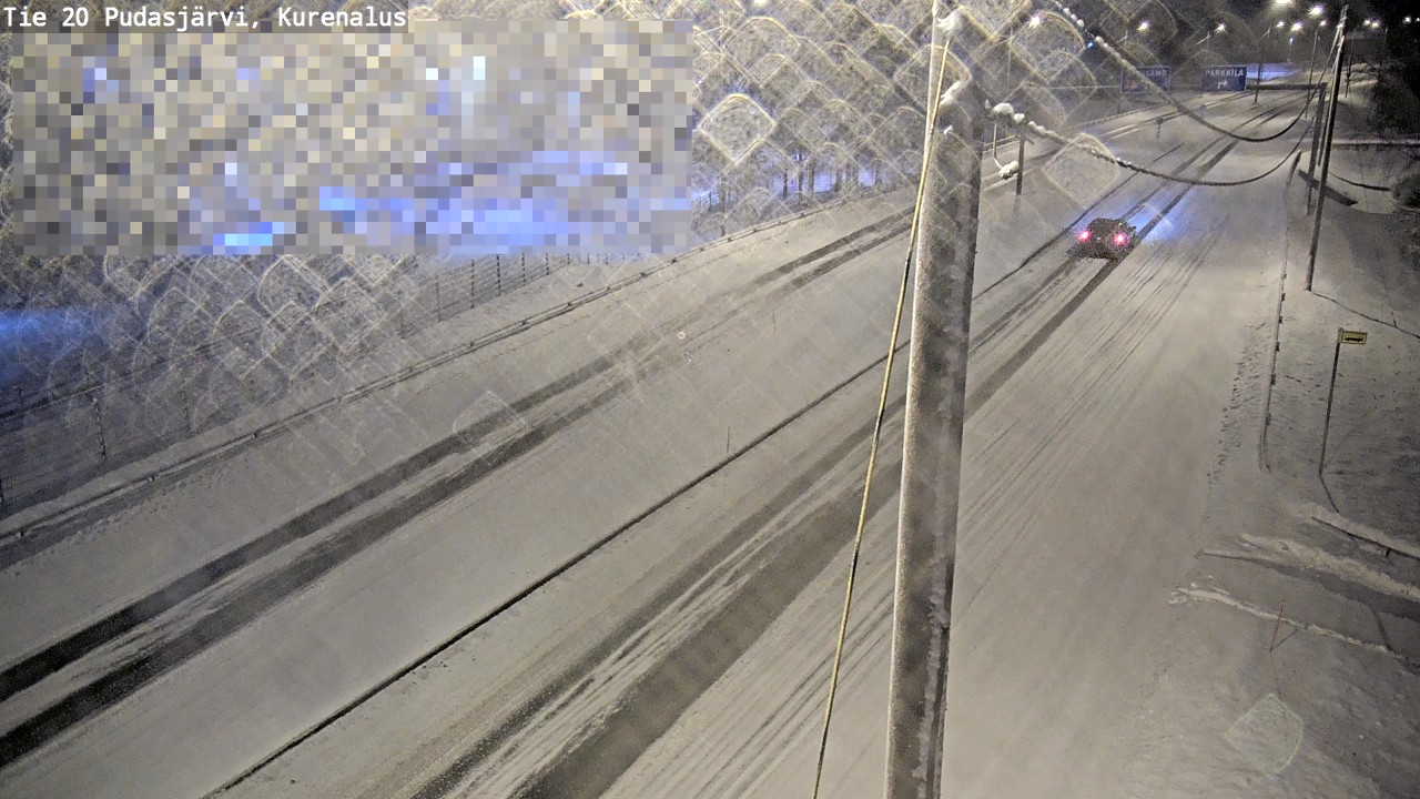Weather Camera Image Road 20 Pudasjärvi, Kurenalus, Pudasjärvi, Pohjois-Pohjanmaa
