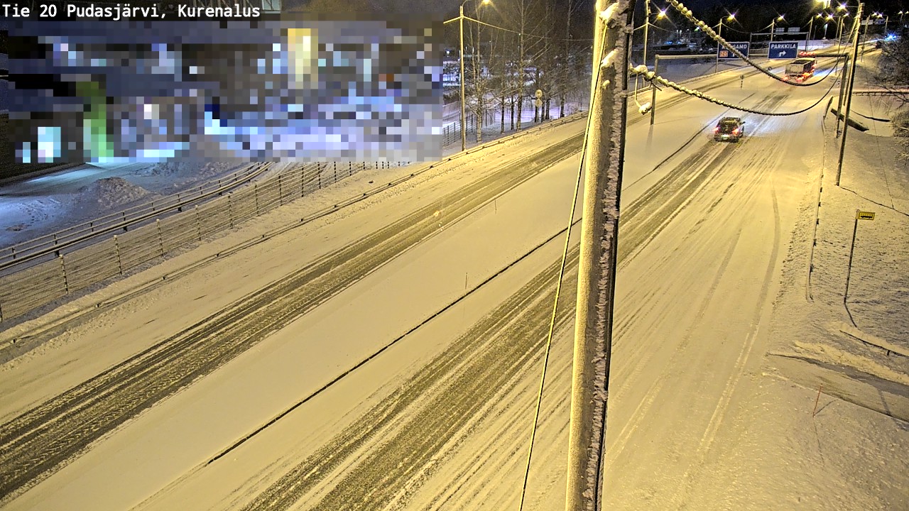 Weather Camera Image Road 20 Pudasjärvi, Kurenalus, Pudasjärvi, Pohjois-Pohjanmaa