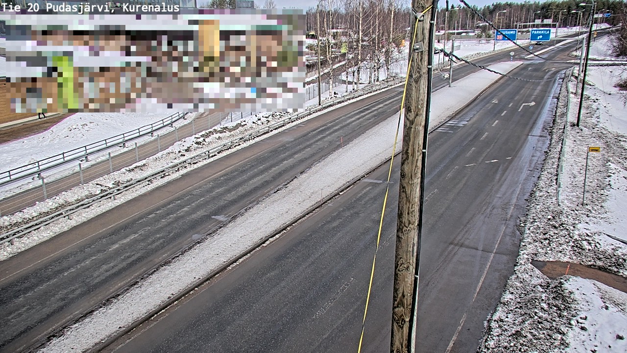 Weather Camera Image Road 20 Pudasjärvi, Kurenalus, Pudasjärvi, Pohjois-Pohjanmaa