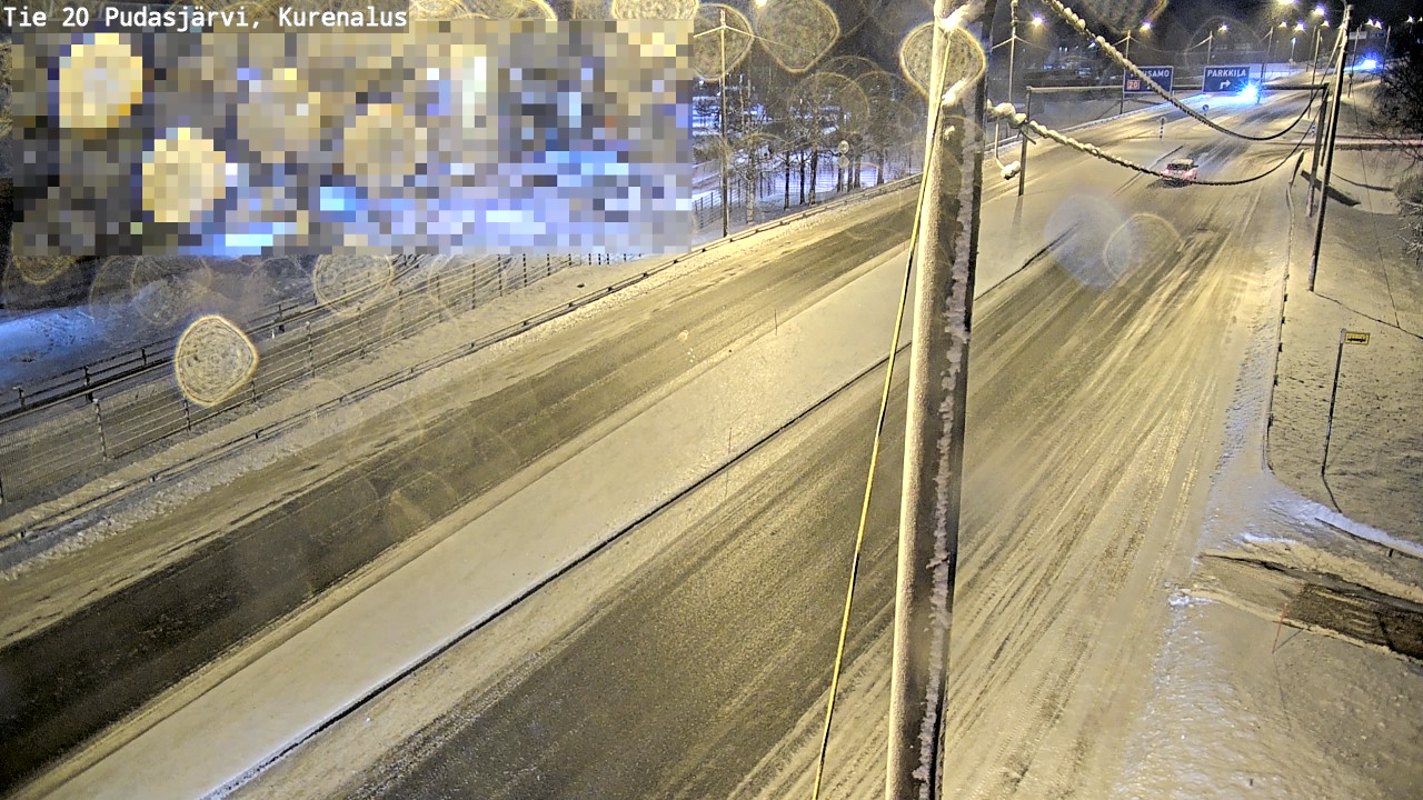 Weather Camera Image Road 20 Pudasjärvi, Kurenalus, Pudasjärvi, Pohjois-Pohjanmaa