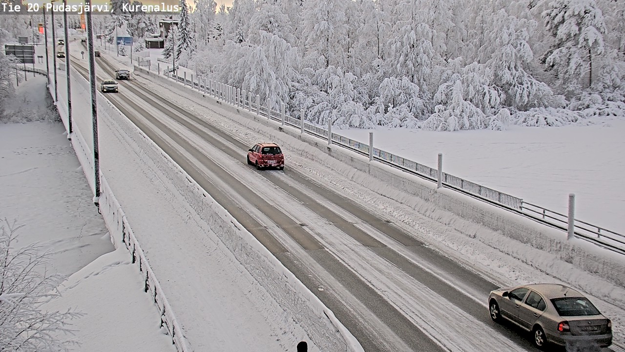 Weather Camera Image Road 20 Pudasjärvi, Kurenalus, Pudasjärvi, Pohjois-Pohjanmaa