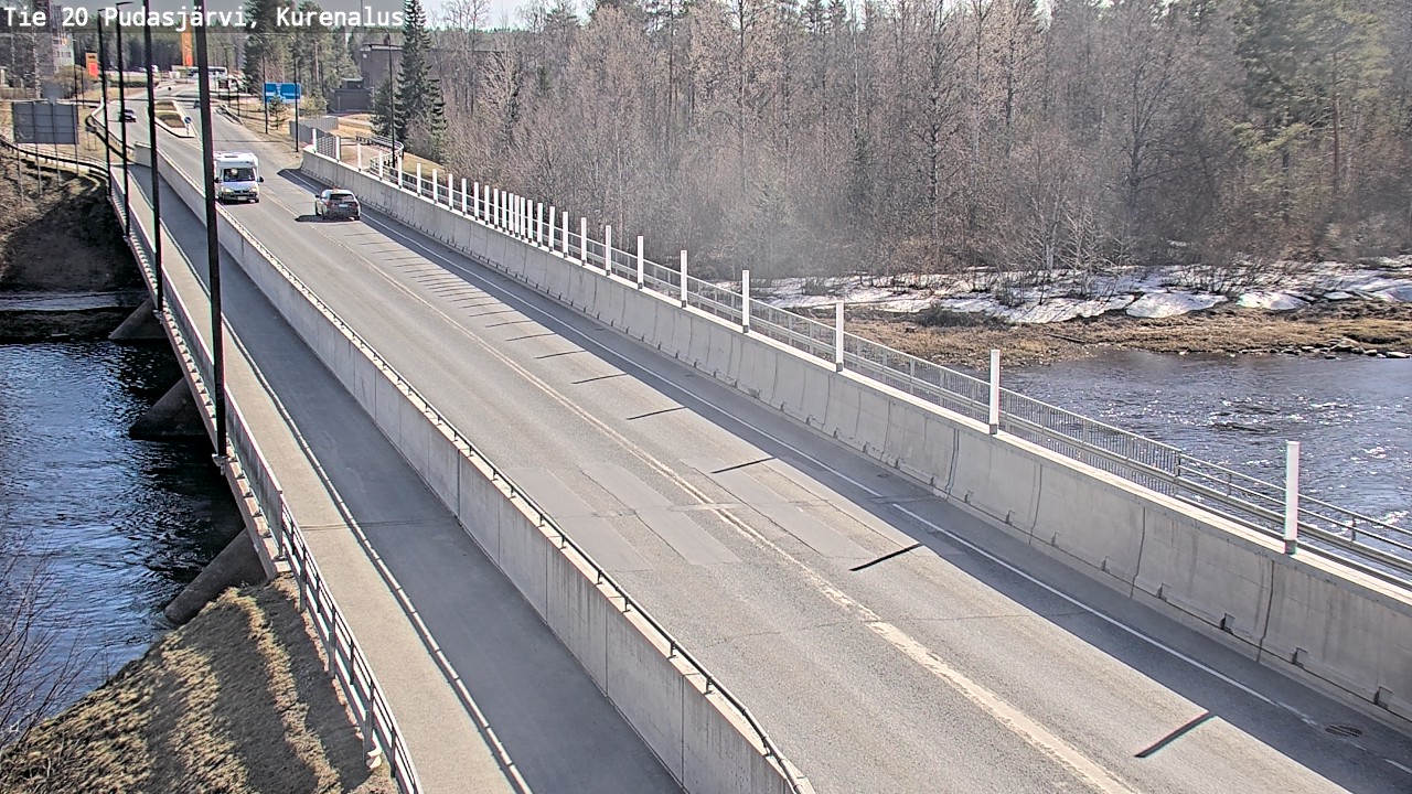 Weather Camera Image Road 20 Pudasjärvi, Kurenalus, Pudasjärvi, Pohjois-Pohjanmaa