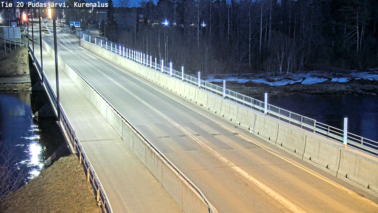 Weather Camera Image Road 20 Pudasjärvi, Kurenalus, Pudasjärvi, Pohjois-Pohjanmaa