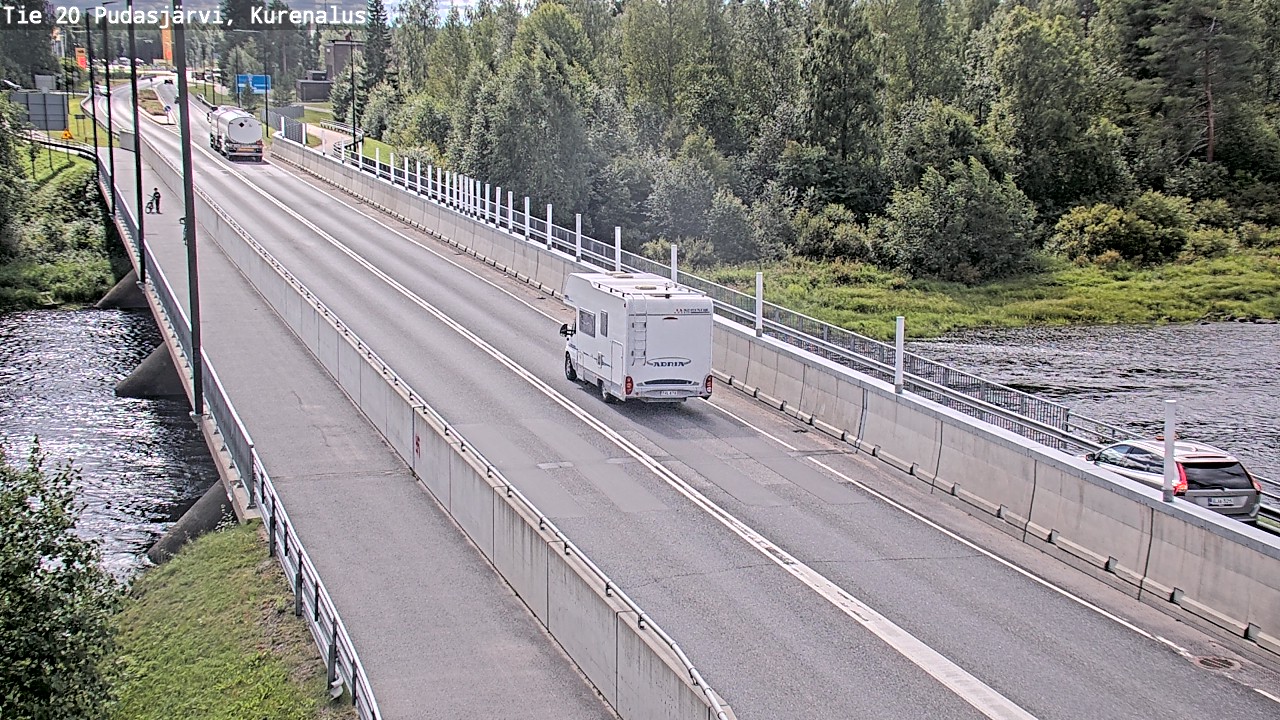 Weather Camera Image Road 20 Pudasjärvi, Kurenalus, Pudasjärvi, Pohjois-Pohjanmaa