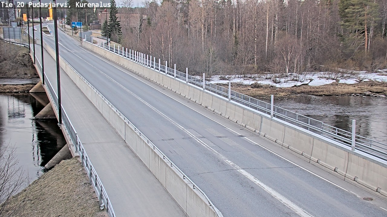 Weather Camera Image Road 20 Pudasjärvi, Kurenalus, Pudasjärvi, Pohjois-Pohjanmaa