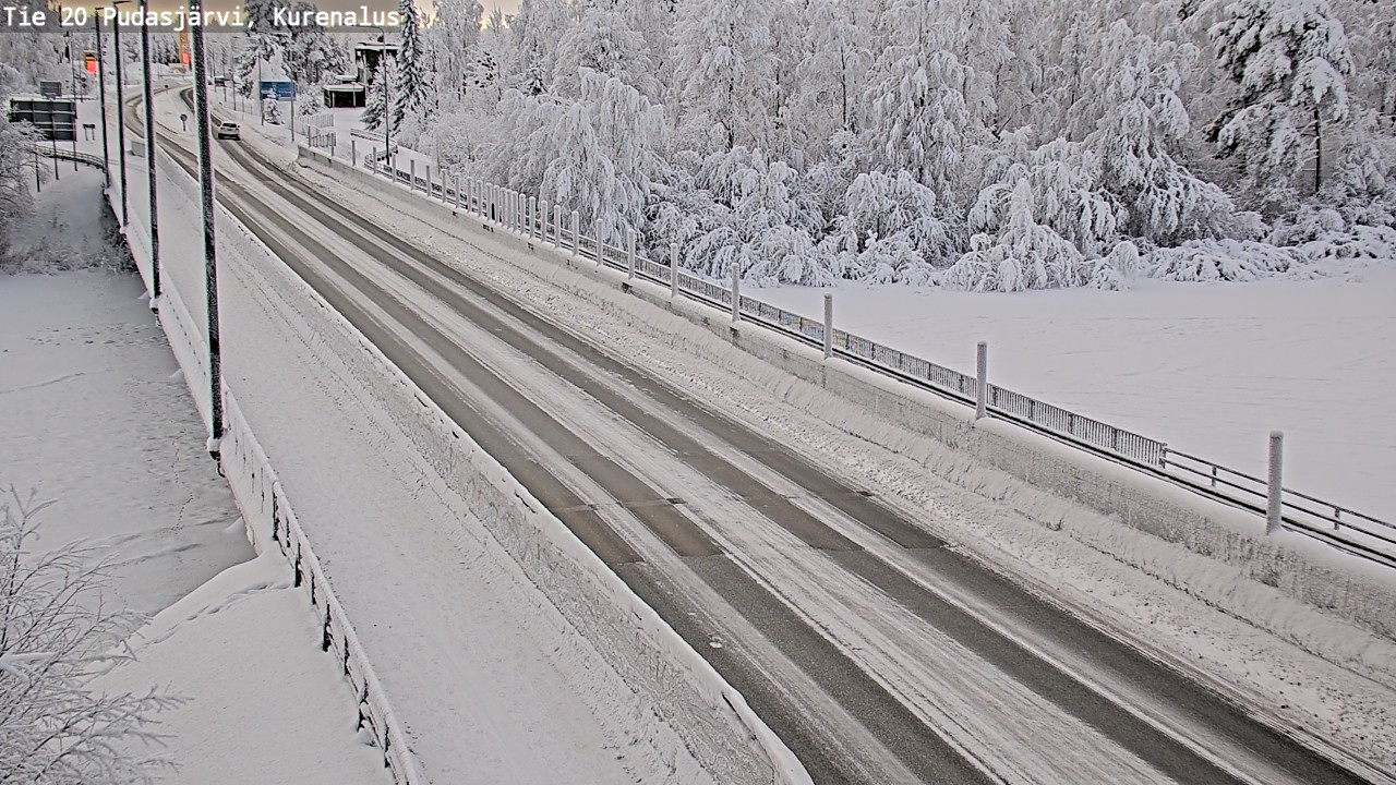 Weather Camera Image Road 20 Pudasjärvi, Kurenalus, Pudasjärvi, Pohjois-Pohjanmaa
