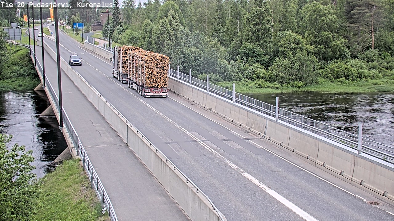 Weather Camera Image Road 20 Pudasjärvi, Kurenalus, Pudasjärvi, Pohjois-Pohjanmaa