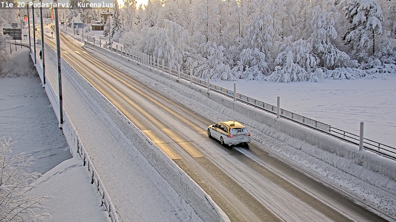 Weather Camera Image Road 20 Pudasjärvi, Kurenalus, Pudasjärvi, Pohjois-Pohjanmaa