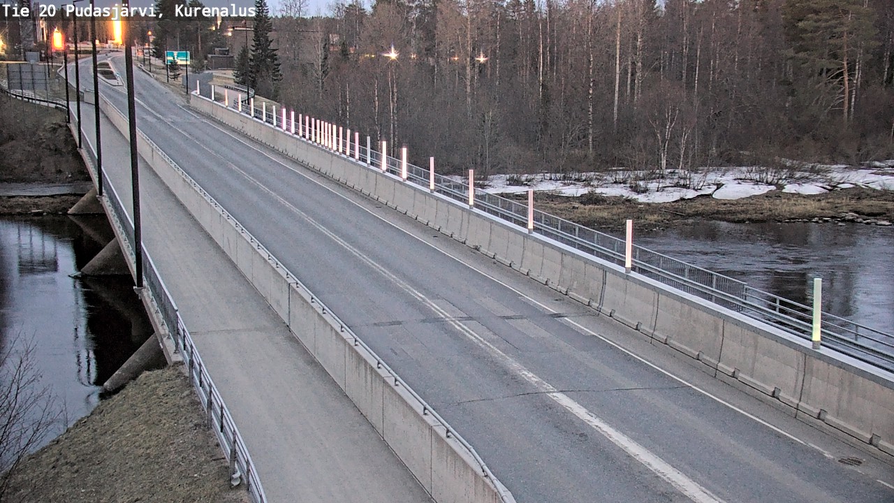 Weather Camera Image Road 20 Pudasjärvi, Kurenalus, Pudasjärvi, Pohjois-Pohjanmaa