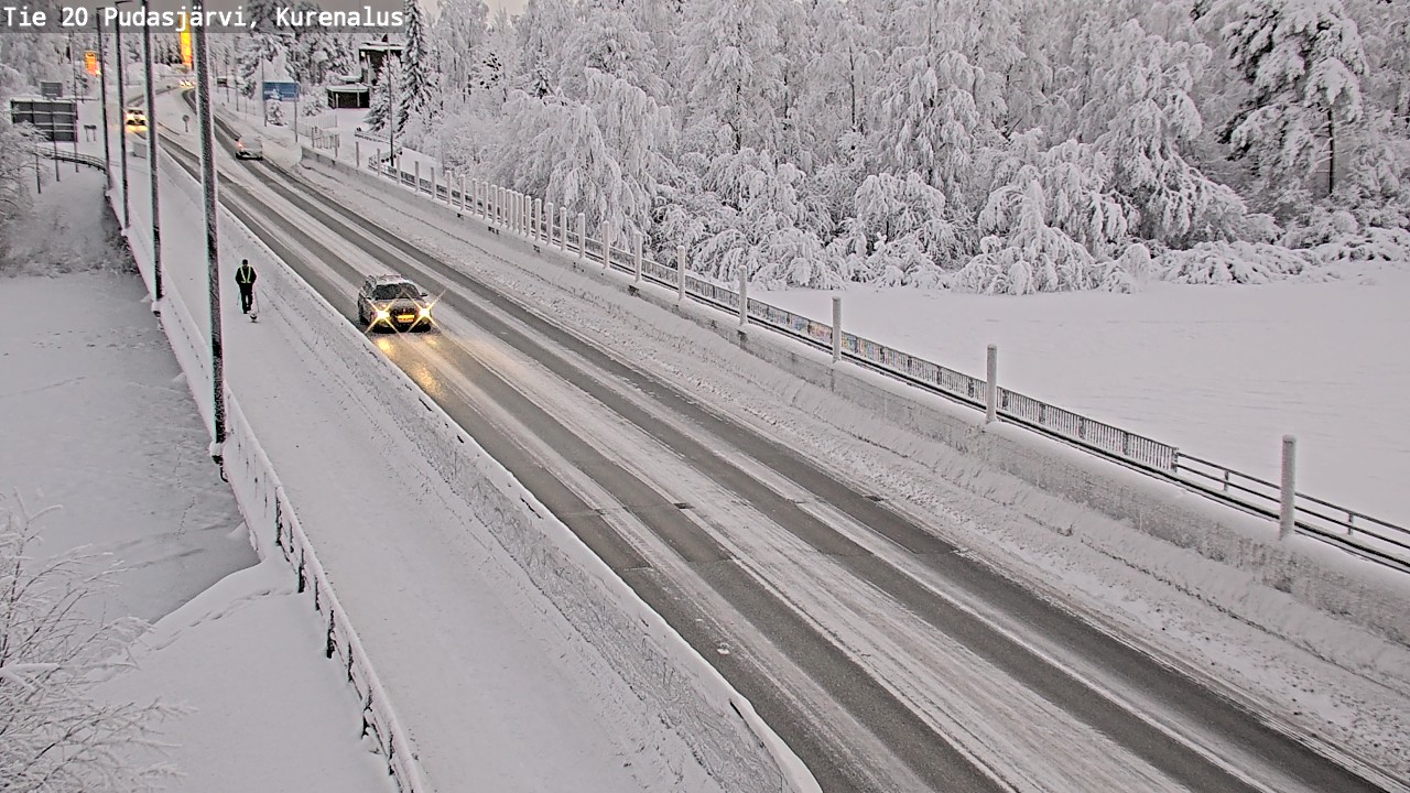 Weather Camera Image Road 20 Pudasjärvi, Kurenalus, Pudasjärvi, Pohjois-Pohjanmaa