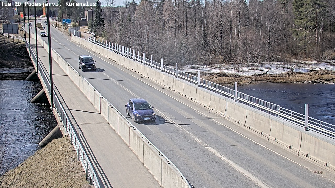 Weather Camera Image Road 20 Pudasjärvi, Kurenalus, Pudasjärvi, Pohjois-Pohjanmaa