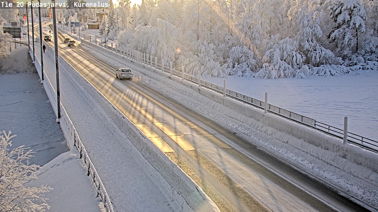 Weather Camera Image Road 20 Pudasjärvi, Kurenalus, Pudasjärvi, Pohjois-Pohjanmaa
