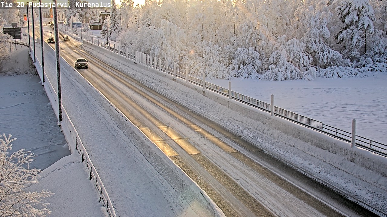 Weather Camera Image Road 20 Pudasjärvi, Kurenalus, Pudasjärvi, Pohjois-Pohjanmaa