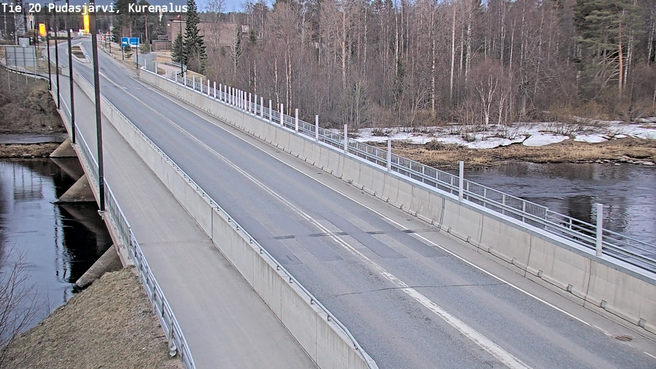 Weather Camera Image Road 20 Pudasjärvi, Kurenalus, Pudasjärvi, Pohjois-Pohjanmaa