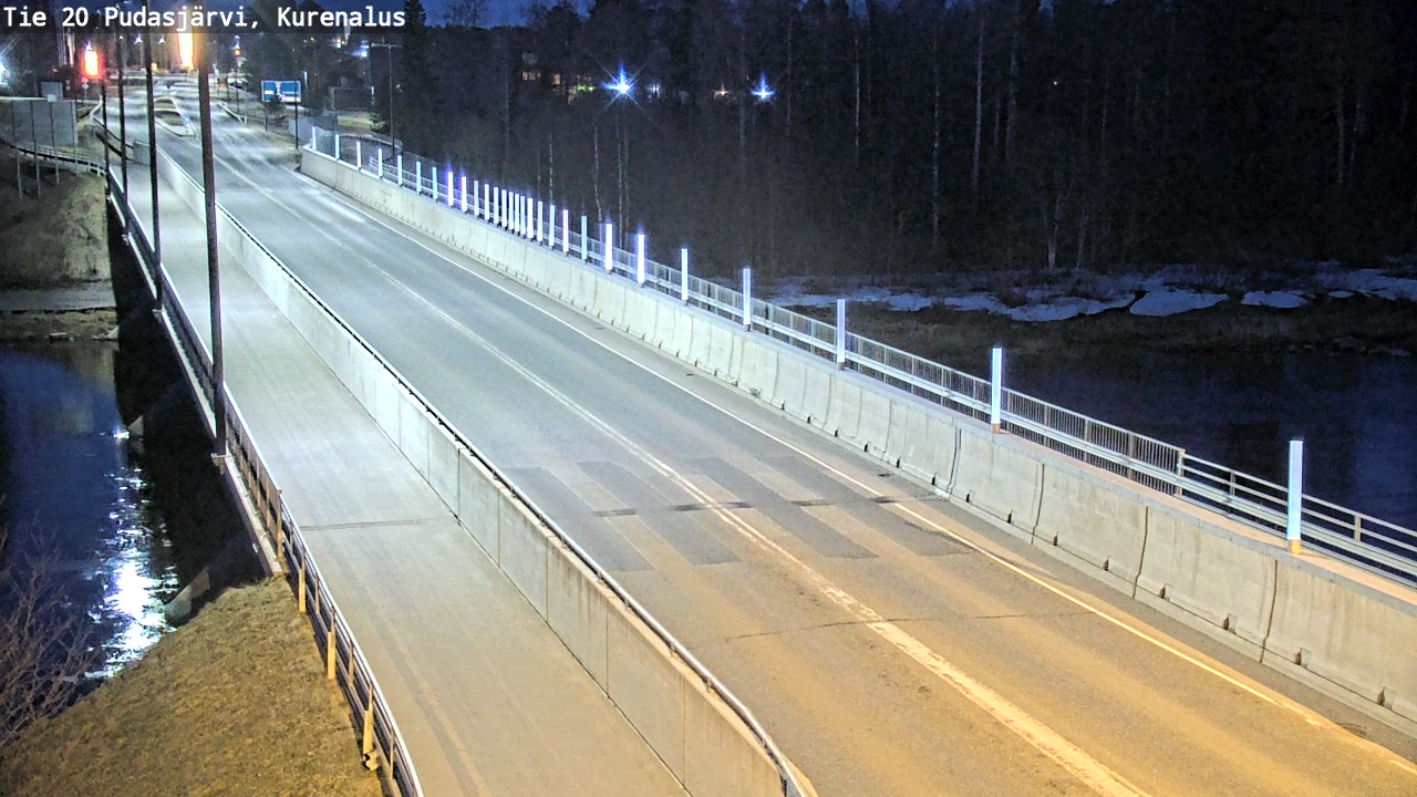 Weather Camera Image Road 20 Pudasjärvi, Kurenalus, Pudasjärvi, Pohjois-Pohjanmaa