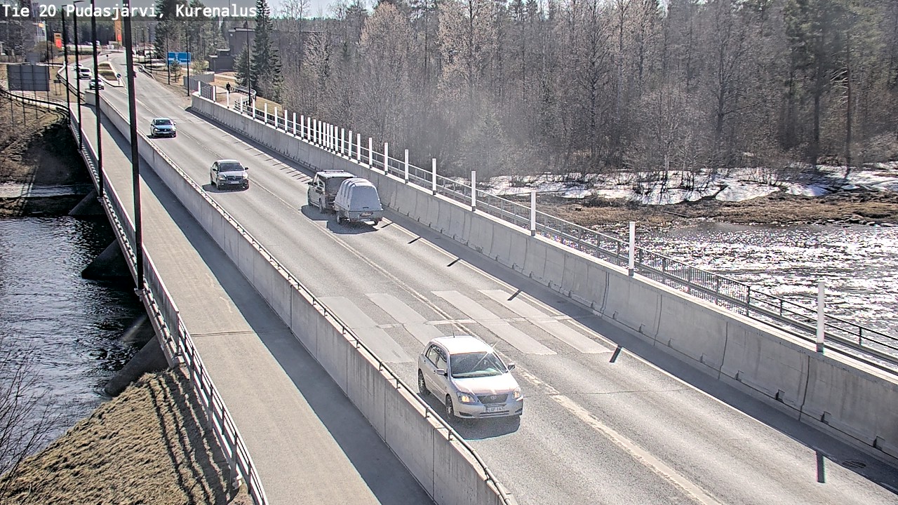 Weather Camera Image Road 20 Pudasjärvi, Kurenalus, Pudasjärvi, Pohjois-Pohjanmaa