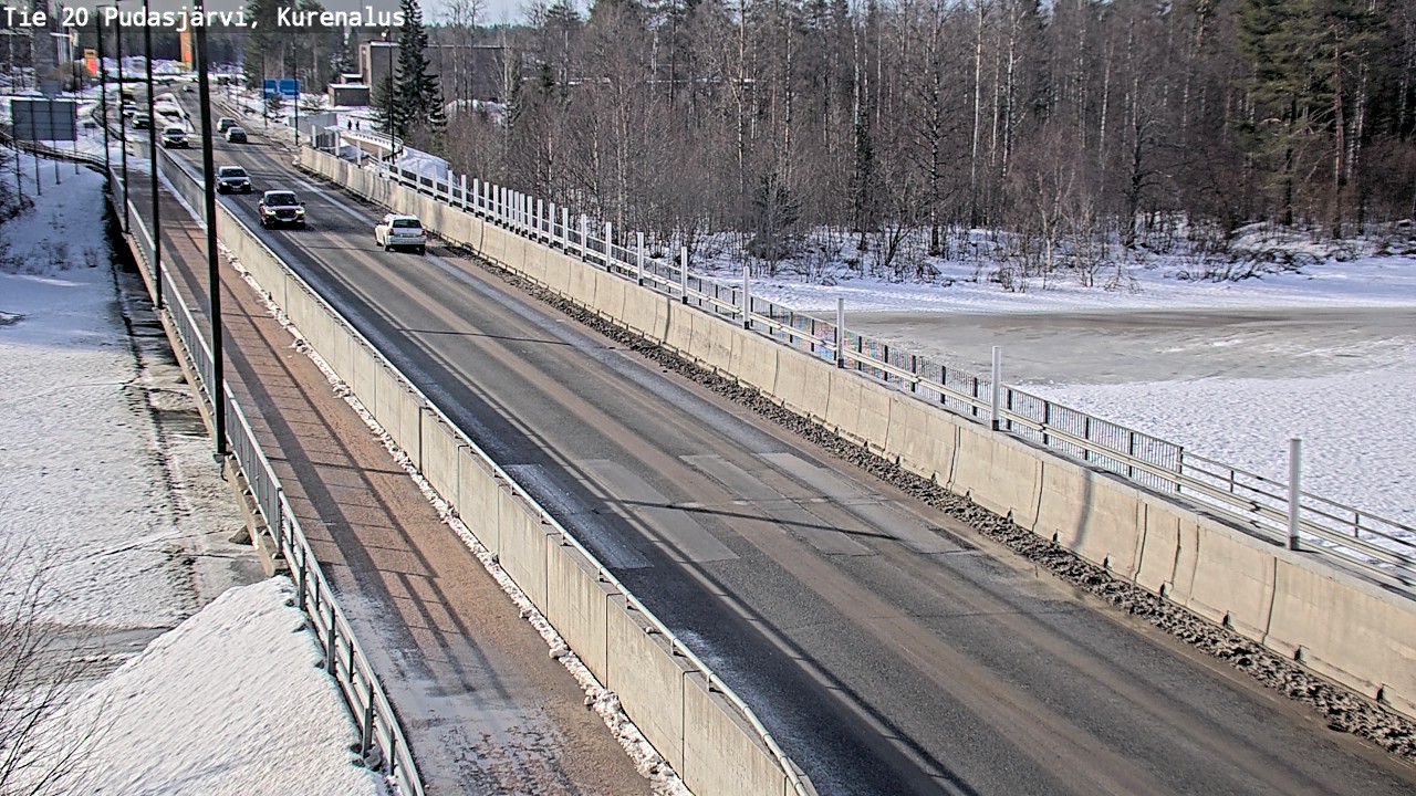 Weather Camera Image Road 20 Pudasjärvi, Kurenalus, Pudasjärvi, Pohjois-Pohjanmaa