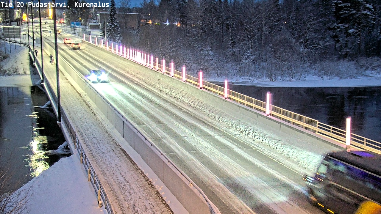 Weather Camera Image Väg 20Pudasjärvi, Kurenalus, Pudasjärvi, Pohjois-Pohjanmaa