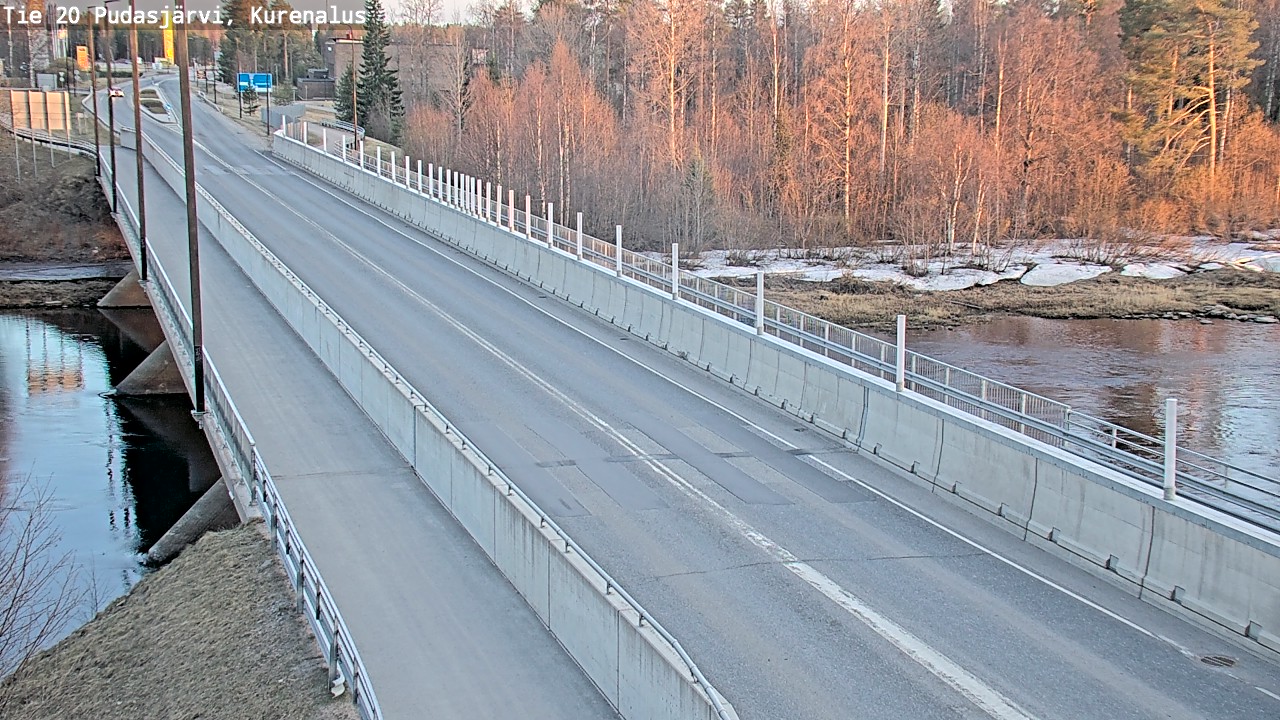 Weather Camera Image Road 20 Pudasjärvi, Kurenalus, Pudasjärvi, Pohjois-Pohjanmaa