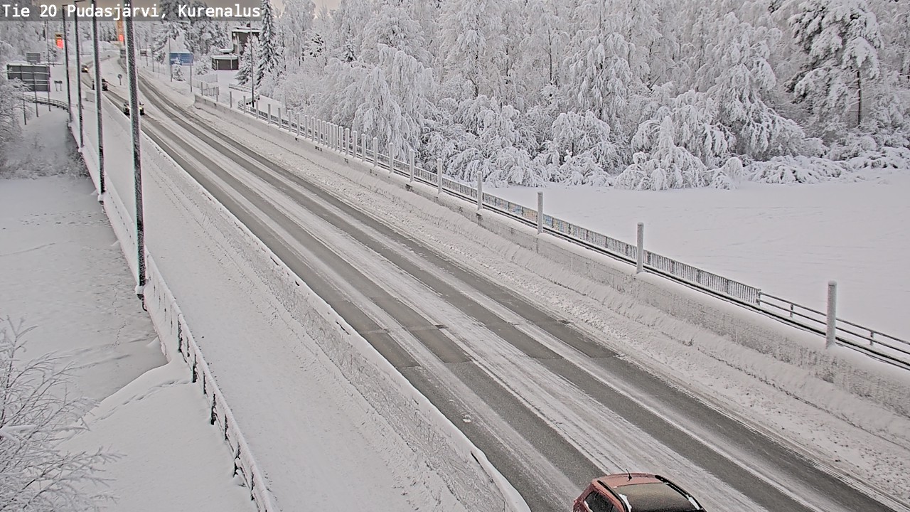 Weather Camera Image Road 20 Pudasjärvi, Kurenalus, Pudasjärvi, Pohjois-Pohjanmaa