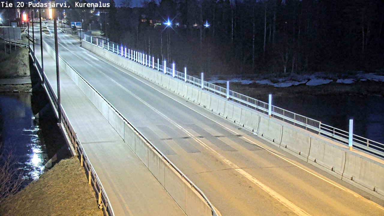 Weather Camera Image Road 20 Pudasjärvi, Kurenalus, Pudasjärvi, Pohjois-Pohjanmaa