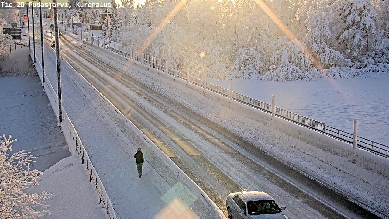 Weather Camera Image Road 20 Pudasjärvi, Kurenalus, Pudasjärvi, Pohjois-Pohjanmaa