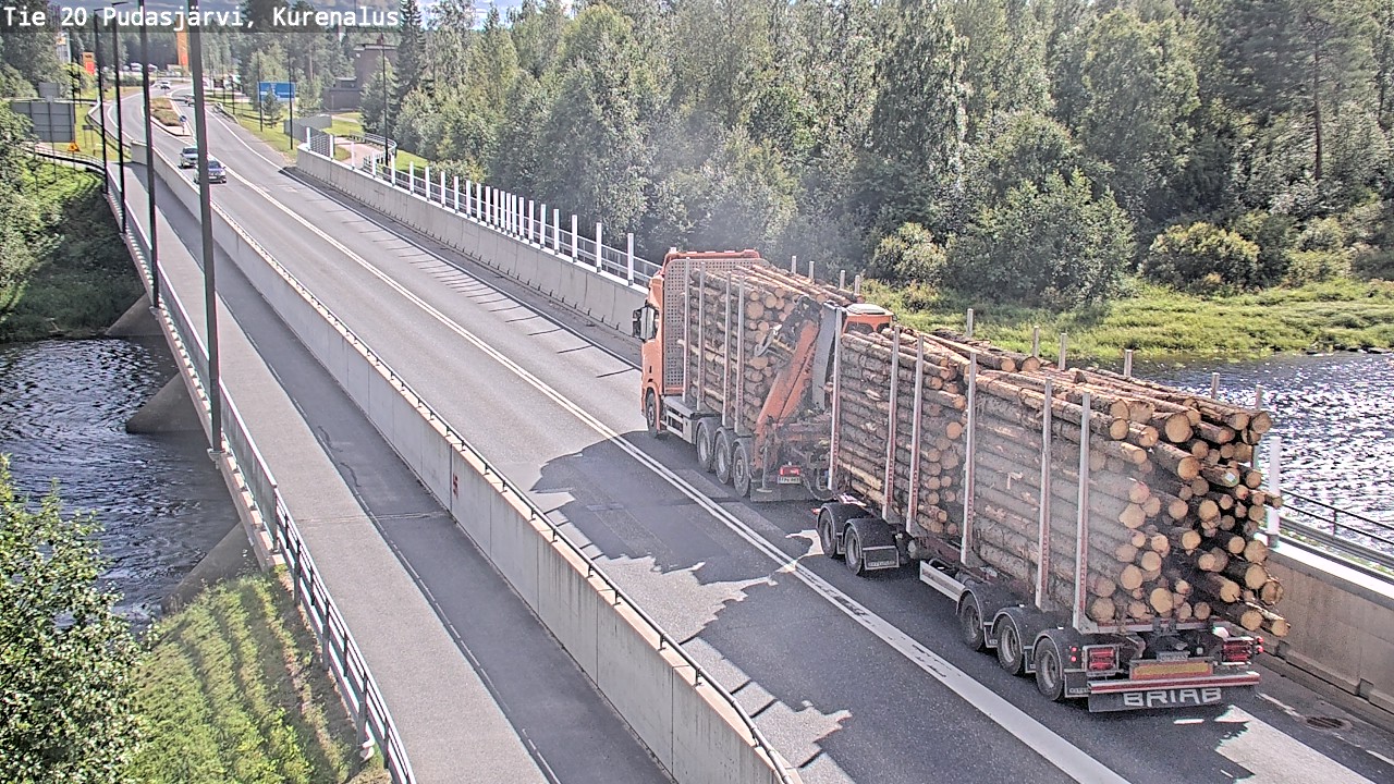 Weather Camera Image Road 20 Pudasjärvi, Kurenalus, Pudasjärvi, Pohjois-Pohjanmaa