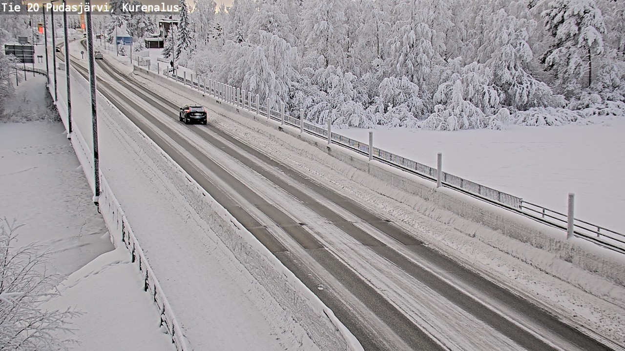 Weather Camera Image Road 20 Pudasjärvi, Kurenalus, Pudasjärvi, Pohjois-Pohjanmaa