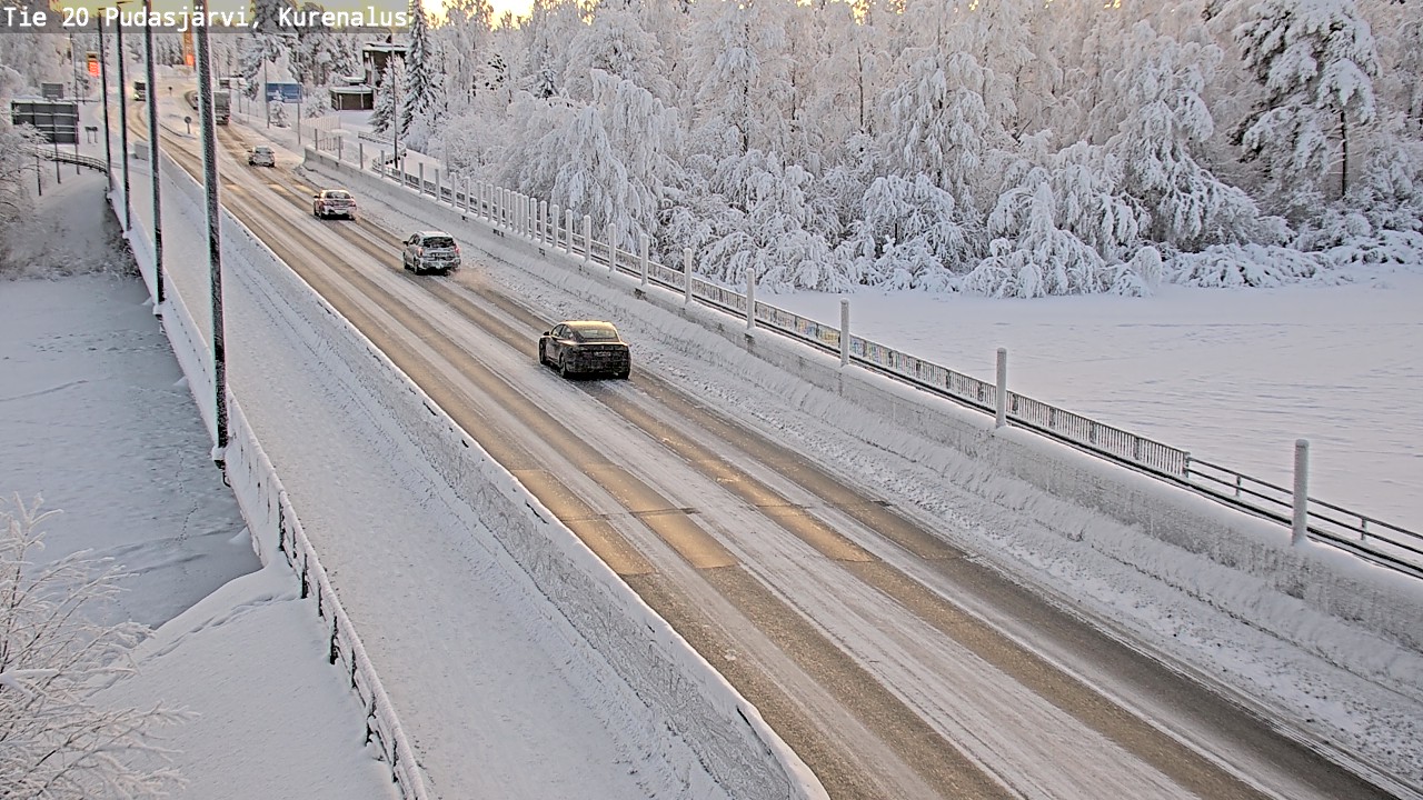 Weather Camera Image Road 20 Pudasjärvi, Kurenalus, Pudasjärvi, Pohjois-Pohjanmaa