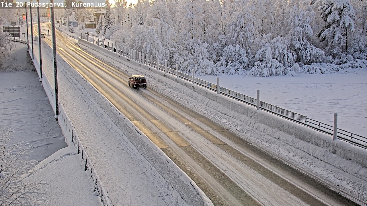 Weather Camera Image Road 20 Pudasjärvi, Kurenalus, Pudasjärvi, Pohjois-Pohjanmaa