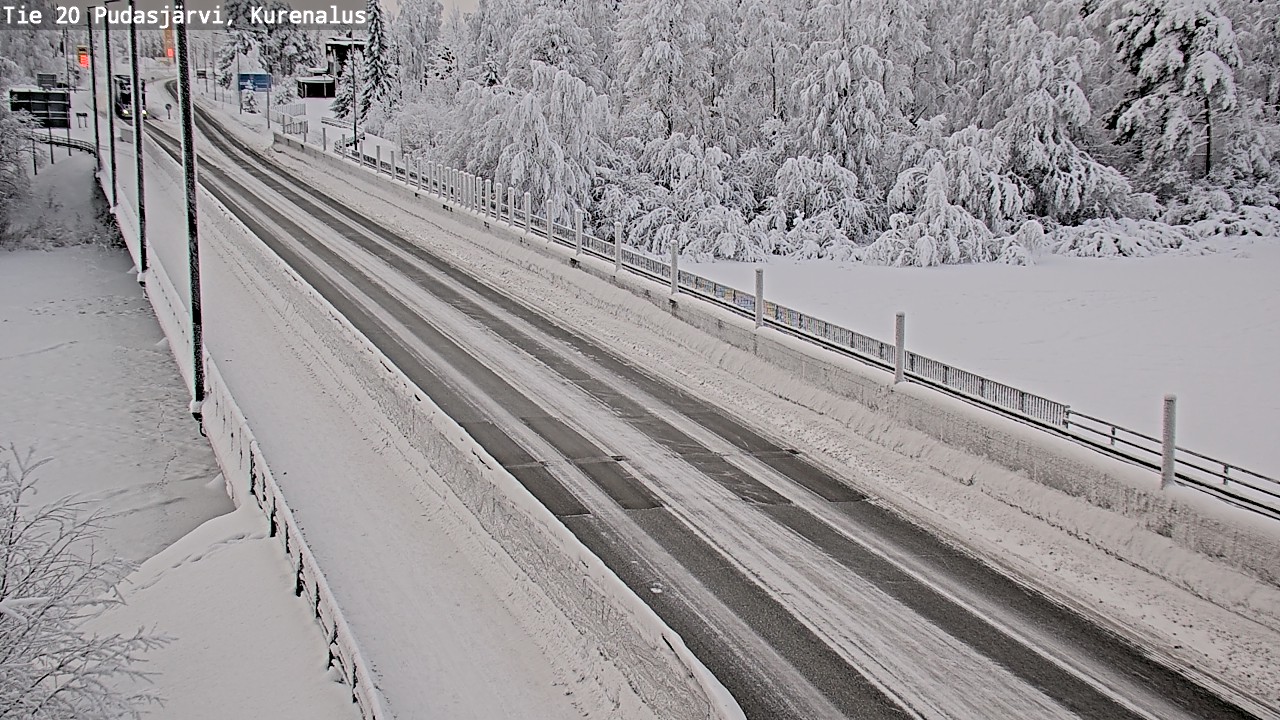 Weather Camera Image Road 20 Pudasjärvi, Kurenalus, Pudasjärvi, Pohjois-Pohjanmaa