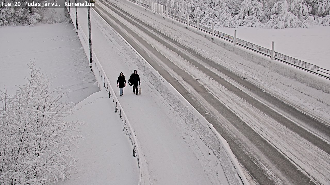 Weather Camera Image Road 20 Pudasjärvi, Kurenalus, Pudasjärvi, Pohjois-Pohjanmaa
