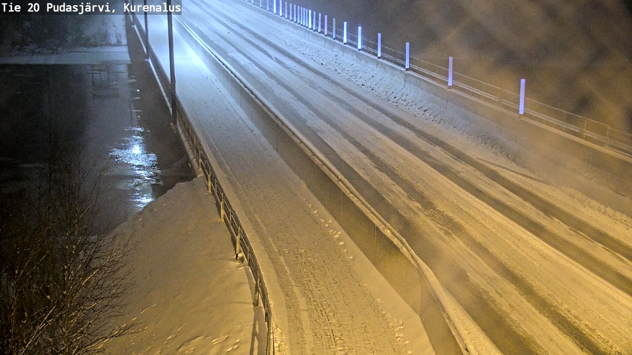 Weather Camera Image Väg 20Pudasjärvi, Kurenalus, Pudasjärvi, Pohjois-Pohjanmaa