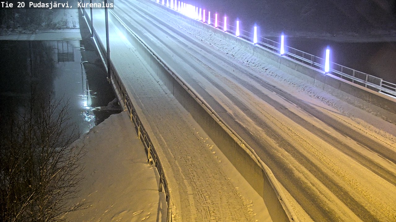 Weather Camera Image Väg 20Pudasjärvi, Kurenalus, Pudasjärvi, Pohjois-Pohjanmaa