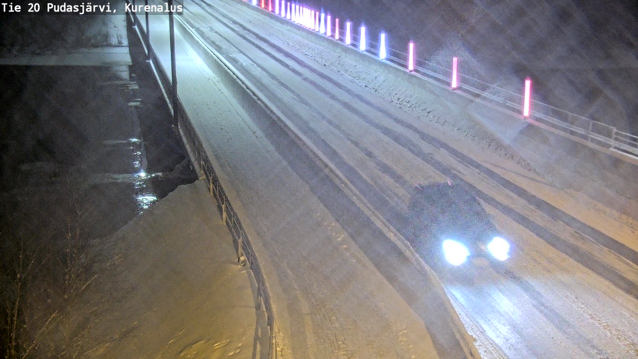 Weather Camera Image Väg 20Pudasjärvi, Kurenalus, Pudasjärvi, Pohjois-Pohjanmaa