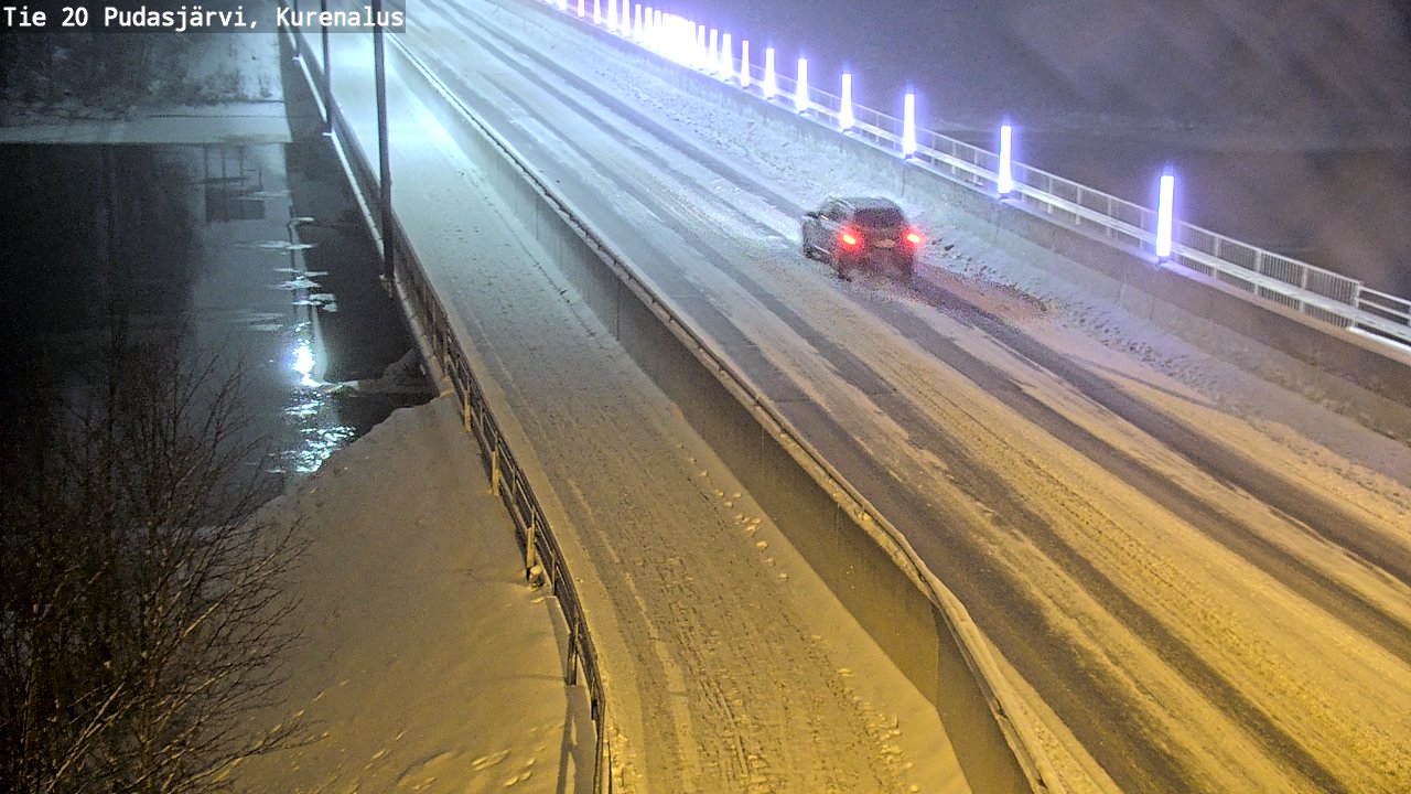Weather Camera Image Väg 20Pudasjärvi, Kurenalus, Pudasjärvi, Pohjois-Pohjanmaa