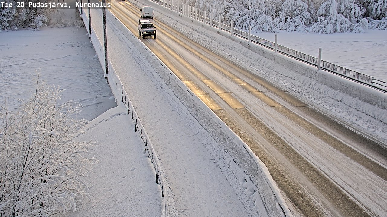 Weather Camera Image Road 20 Pudasjärvi, Kurenalus, Pudasjärvi, Pohjois-Pohjanmaa