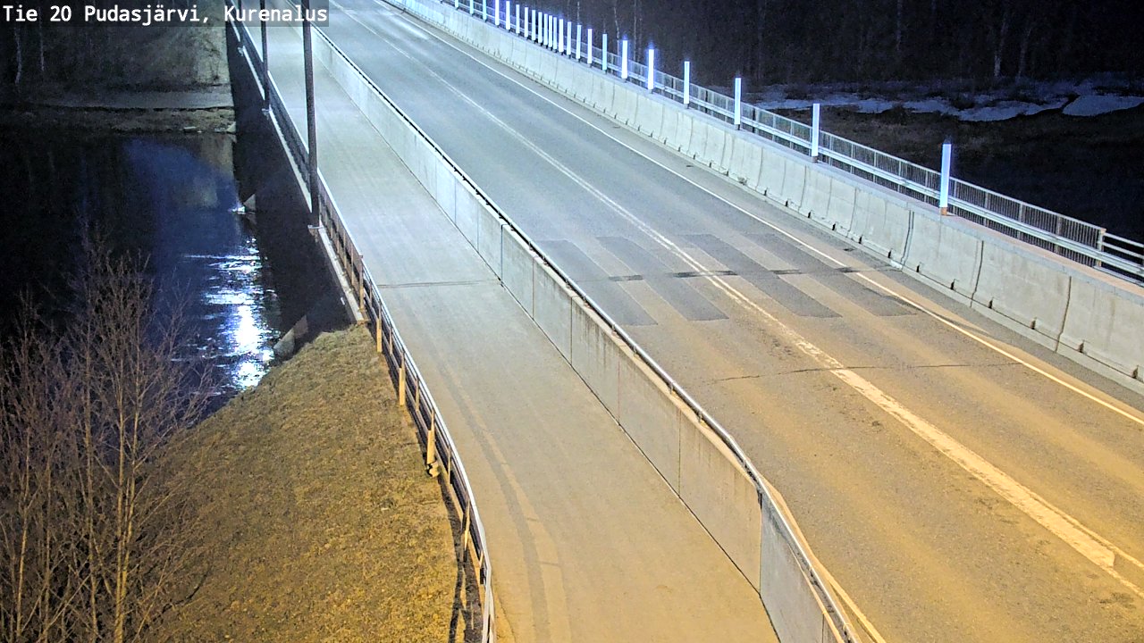 Weather Camera Image Road 20 Pudasjärvi, Kurenalus, Pudasjärvi, Pohjois-Pohjanmaa
