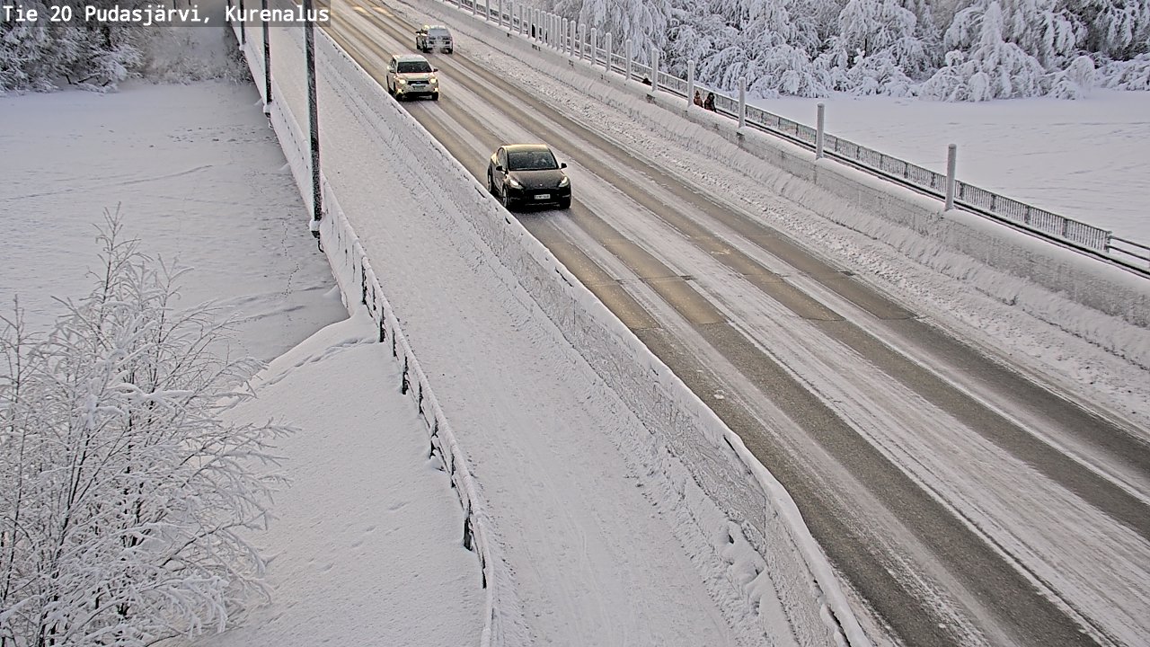 Weather Camera Image Road 20 Pudasjärvi, Kurenalus, Pudasjärvi, Pohjois-Pohjanmaa