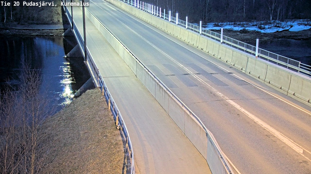 Weather Camera Image Road 20 Pudasjärvi, Kurenalus, Pudasjärvi, Pohjois-Pohjanmaa