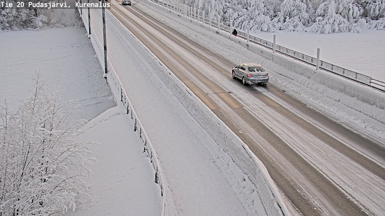 Weather Camera Image Road 20 Pudasjärvi, Kurenalus, Pudasjärvi, Pohjois-Pohjanmaa