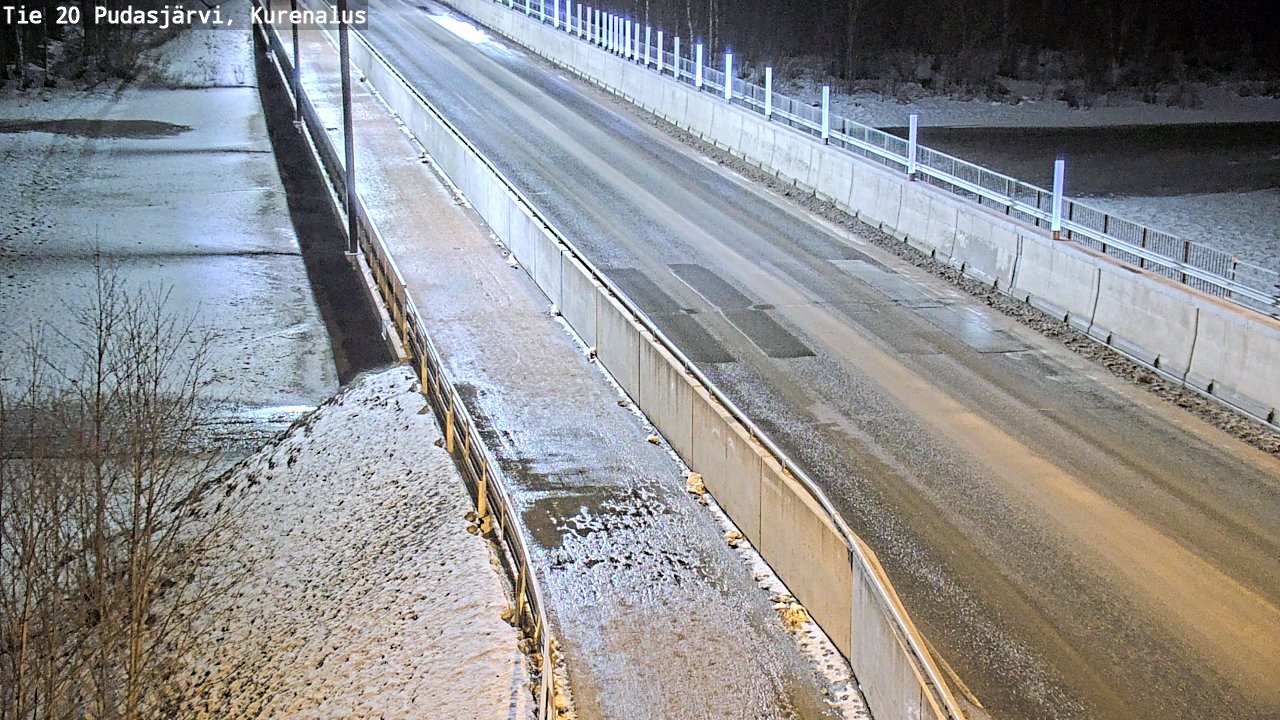 Weather Camera Image Road 20 Pudasjärvi, Kurenalus, Pudasjärvi, Pohjois-Pohjanmaa
